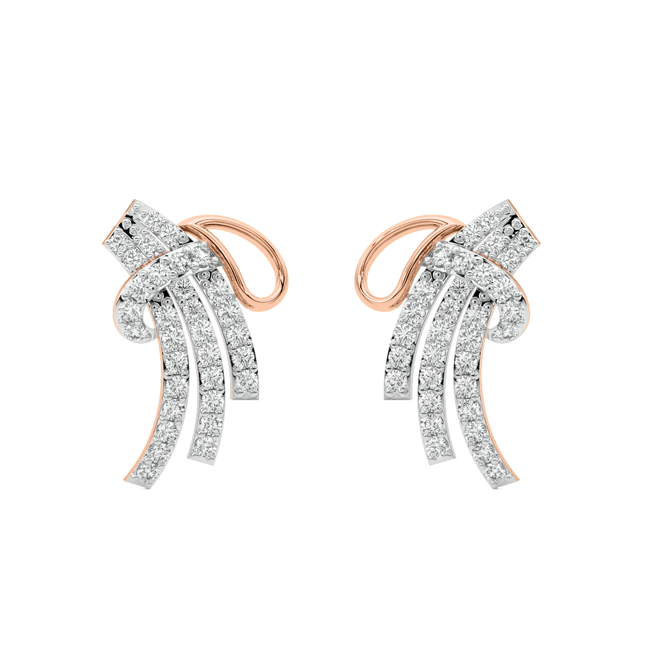 Qiana Round Diamond Stud Earrings